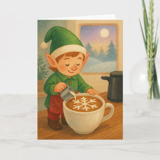 Cartes Pour Fêtes Annuelles Art de latte de lutin