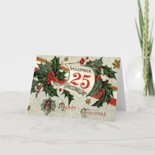 Cartes Pour Fêtes Annuelles Art de Noël rétro vintage