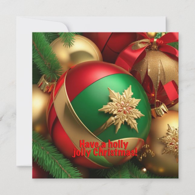 Cartes Pour Fêtes Annuelles Art de vœux de Noël généré par l'IA (Devant)