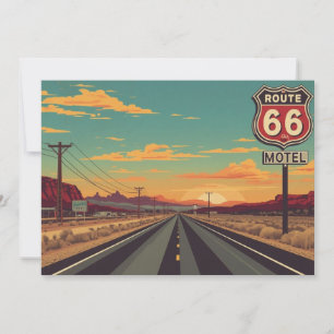 Cartes Pour Fêtes Annuelles Art de voyage vintage américain Route 66