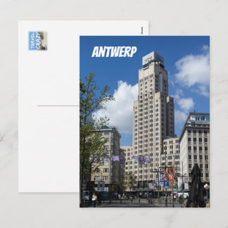 Cartes Pour Fêtes Annuelles Art Deco Boerentoren Cityscape, Antwerp