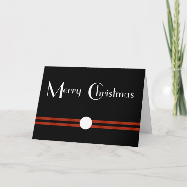 Cartes Pour Fêtes Annuelles Art déco Joyeux Noël personnalisé (Devant)