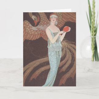Cartes Pour Fêtes Annuelles Art Deco Lady