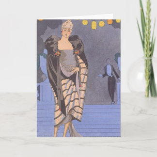 Cartes Pour Fêtes Annuelles Art Deco Lady