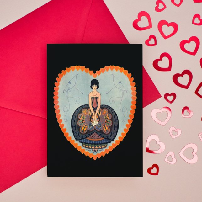 Cartes Pour Fêtes Annuelles Art déco Valentine (Créateur téléchargé)