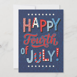 Cartes Pour Fêtes Annuelles Art du 4 juillet Célébration patriotique de l'art 