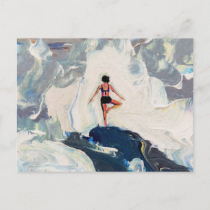 Cartes Pour Fêtes Annuelles Art du Yoga : Beauté Équilibrée (Peinture à l'Huil