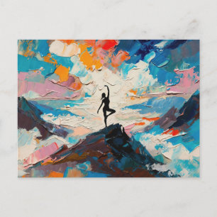 Cartes Pour Fêtes Annuelles Art du Yoga : Beauté Équilibrée (Peinture à l'Huil