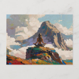 Cartes Pour Fêtes Annuelles Art du Yoga : Beauté équilibrée (Peinture à l'huil