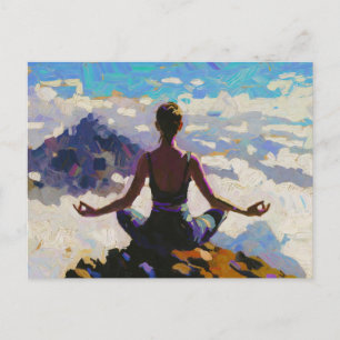 Cartes Pour Fêtes Annuelles Art du Yoga : Beauté Équilibrée (Peinture à l'Huil
