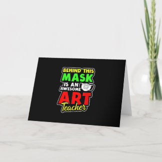 Cartes Pour Fêtes Annuelles Art Enseignant Design Awesome Derrière Masque Moye