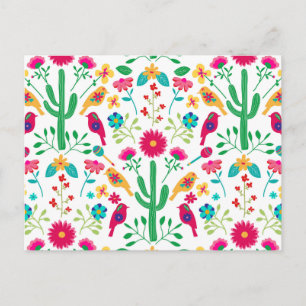 Cartes Pour Fêtes Annuelles Art floral traditionnel mexicain Couleurs vives