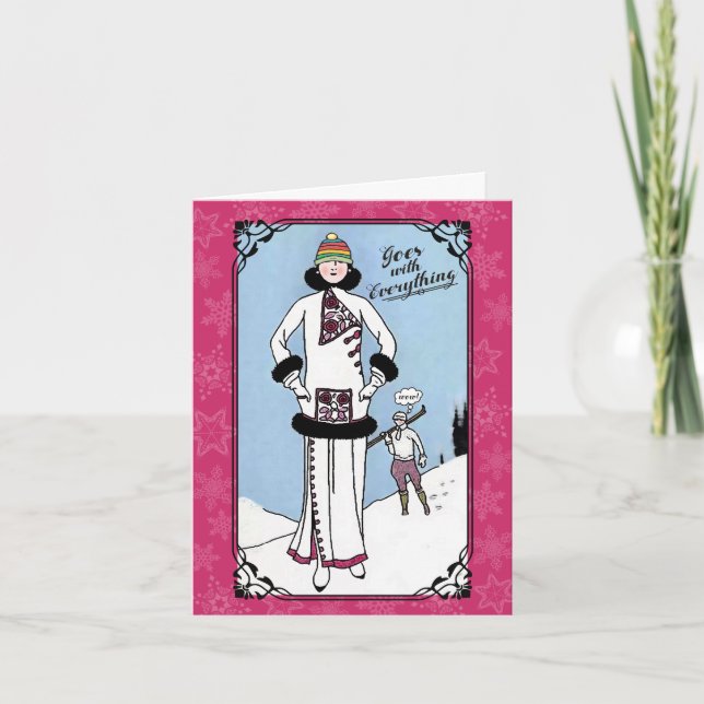 Cartes Pour Fêtes Annuelles Art nouveau laid casquette tricot crochet Noël (Devant)