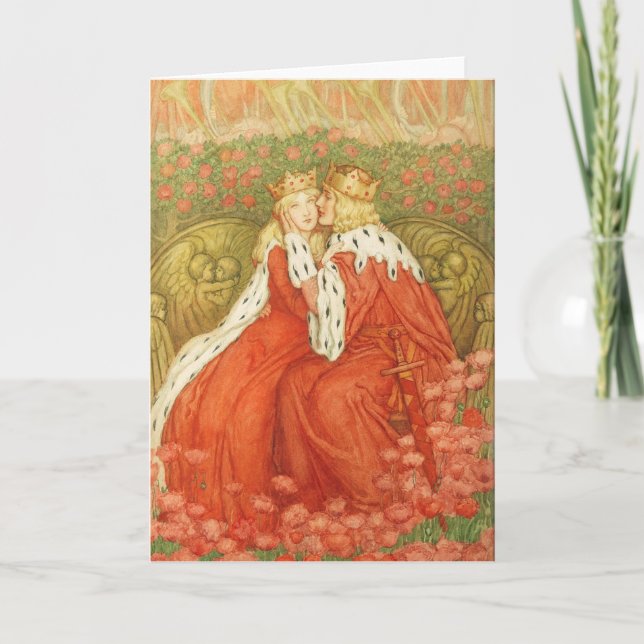 Cartes Pour Fêtes Annuelles Art Nouveau Valentine par Amelia Bowerley (Devant)