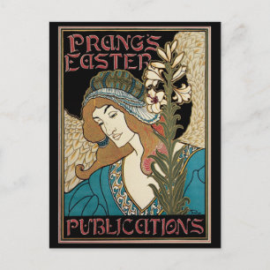 Cartes Pour Fêtes Annuelles Art Nouveau vintage, publications de Pâques de Pra