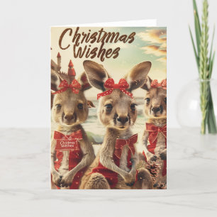 Cartes Pour Fêtes Annuelles Art numérique de Noël Baby Kangaroo