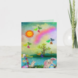 Cartes Pour Fêtes Annuelles Art populaire FAIT SUR COMMANDE de salutation de