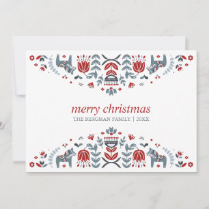 Cartes Pour Fêtes Annuelles Art populaire nordique   Vacances de Noël 3 Photo