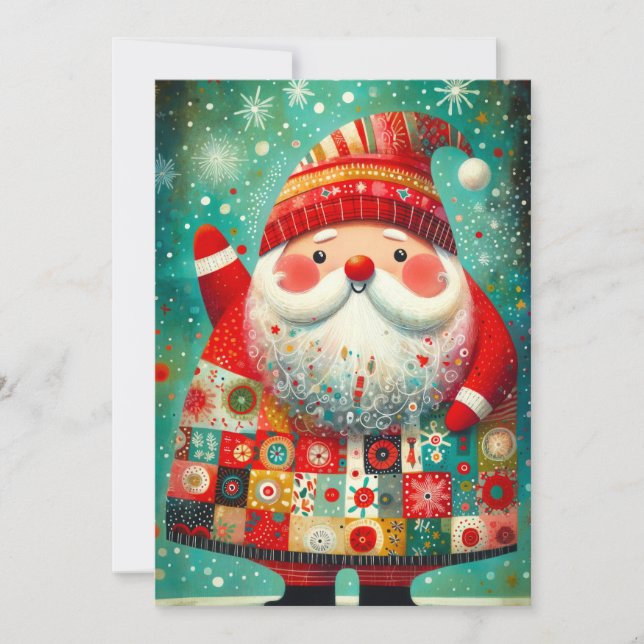 Cartes Pour Fêtes Annuelles Art populaire Père Noël (Devant)