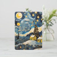 Art Vintage de Noël inspiré par Van Gogh