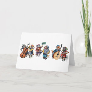 Cartes Pour Fêtes Annuelles Arthur Thiele - Chats jouant des instruments de mu