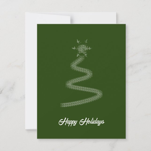 Cartes Pour Fêtes Annuelles Artistic Green Stars Ray Christmas Tree (Devant)