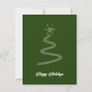 Cartes Pour Fêtes Annuelles Artistic Green Stars Ray Christmas Tree