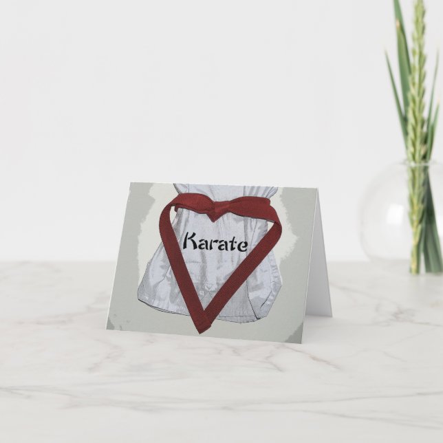 Cartes Pour Fêtes Annuelles Arts martiaux Karaté Valentine (Devant)