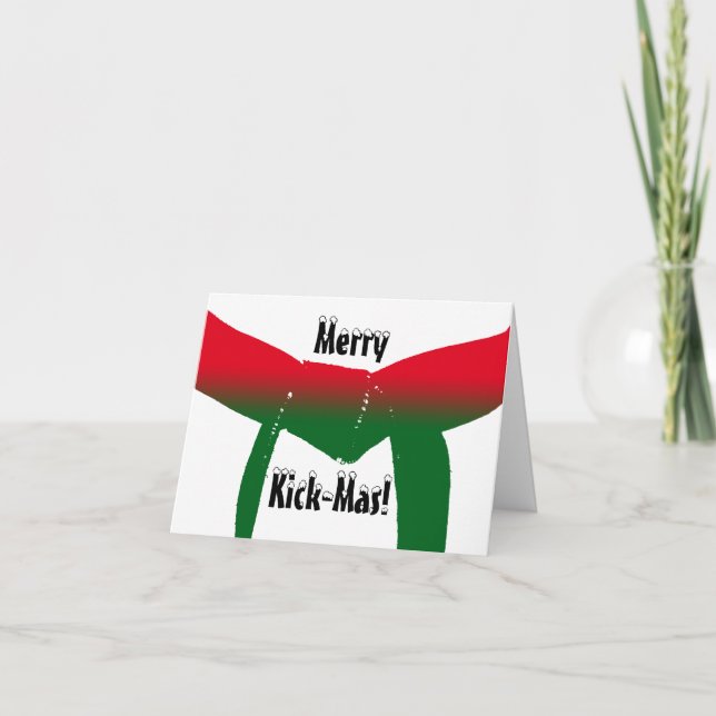Cartes Pour Fêtes Annuelles Arts martiaux Noël (Devant)