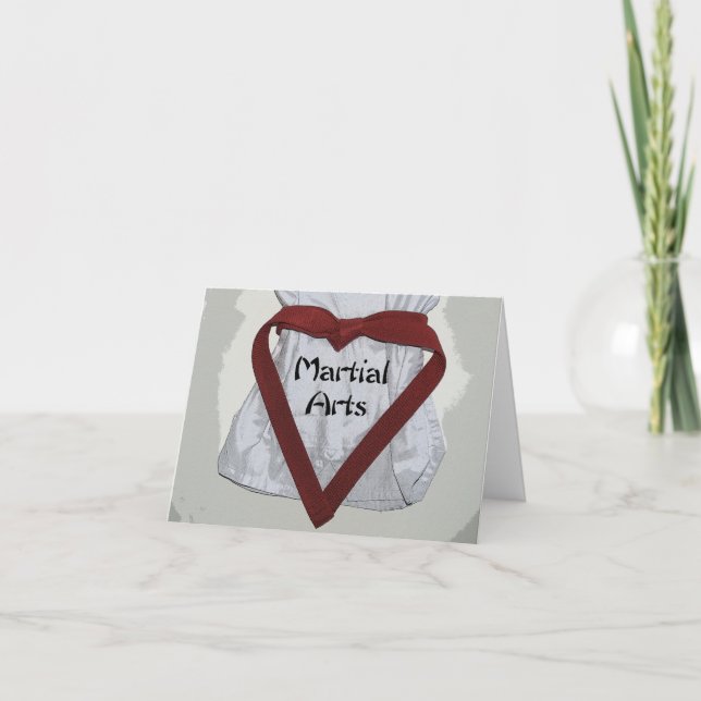 Cartes Pour Fêtes Annuelles Arts martiaux Valentine (Devant)