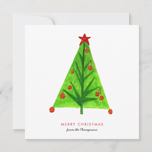 Cartes Pour Fêtes Annuelles Artsy de Noël Style contemporain (Devant)
