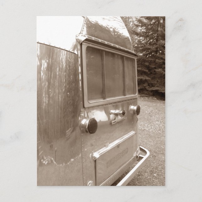 Cartes Pour Fêtes Annuelles Artsy Visual Retro Travel Trailer Retour (Devant)