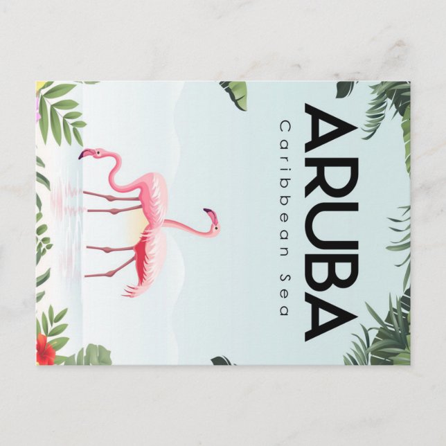 Cartes Pour Fêtes Annuelles Aruba mignon (Devant)