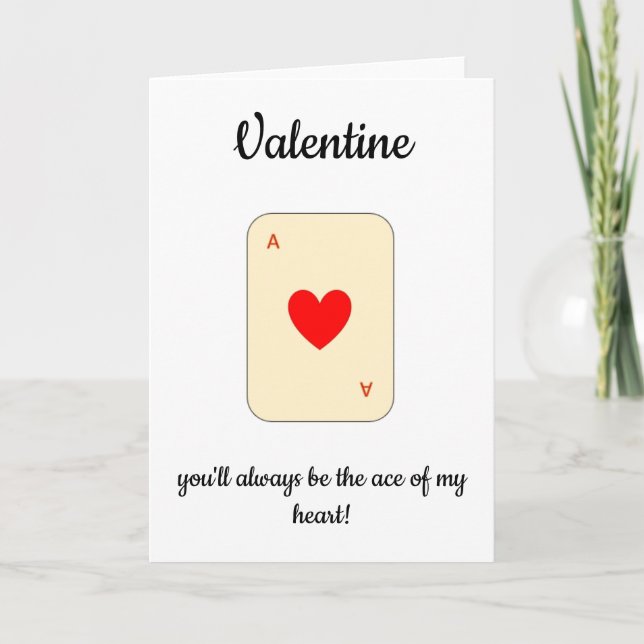 Cartes Pour Fêtes Annuelles as de valentine de coeurs (Devant)