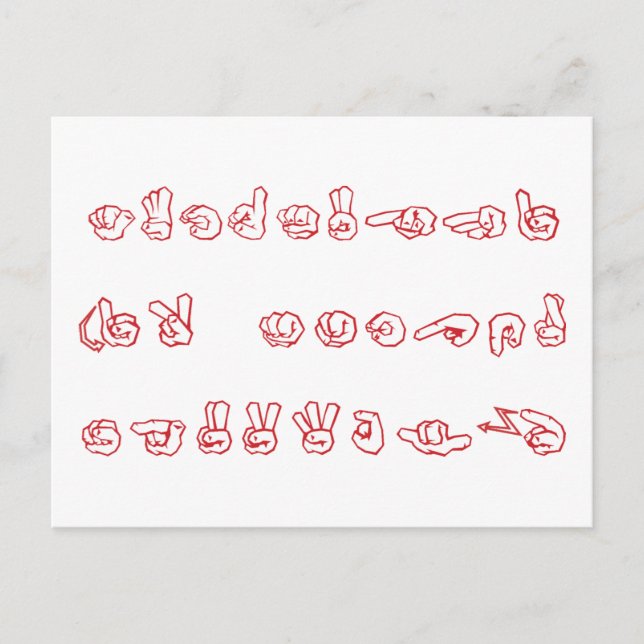 Cartes Pour Fêtes Annuelles ASL aucun L rouge pour Noël (Devant)