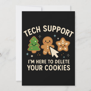 Cartes Pour Fêtes Annuelles Assistance Technique Noël Supprimer Cookies Mignon