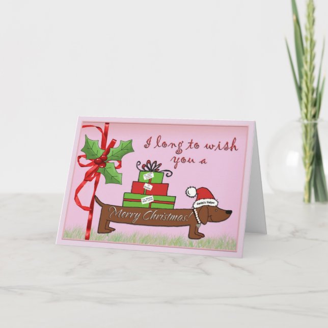 Cartes Pour Fêtes Annuelles Assistant père Noël (Devant)