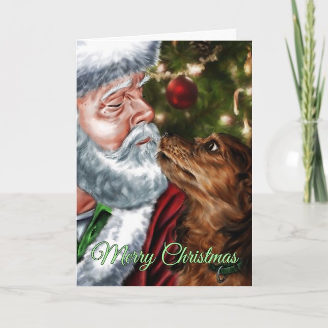 Cartes Pour Fêtes Annuelles Assistant père Noël (Devant)