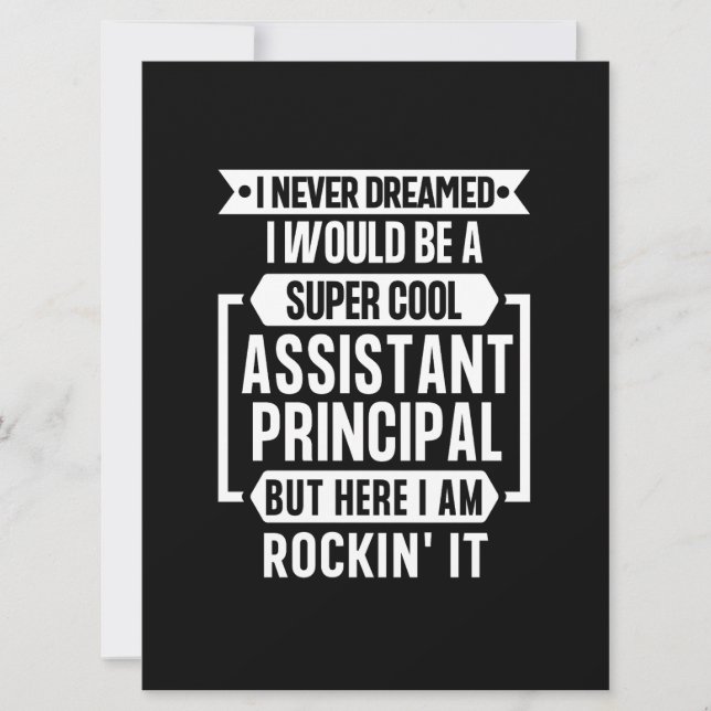 Cartes Pour Fêtes Annuelles Assistant principal Funny Appréciation School (Devant)