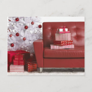 Cartes Pour Fêtes Annuelles Assorted a enveloppé les présents et l'arbre de