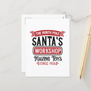 Cartes Pour Fêtes Annuelles Atelier de Père Noël du Pôle Nord