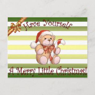 Cartes Pour Fêtes Annuelles Atelier de père Noël ~ Ours en peluche ~Noël ~Vaca
