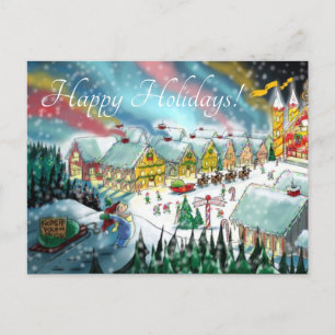 Cartes Pour Fêtes Annuelles Atelier du pôle nord de père Noël
