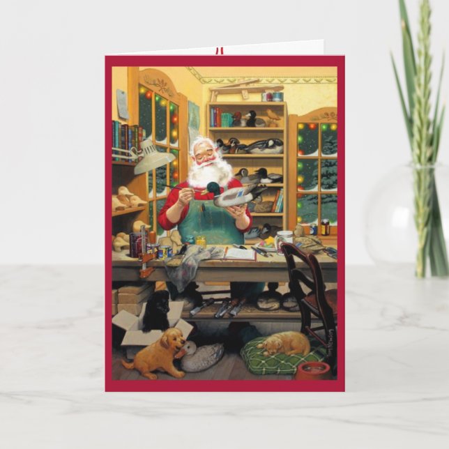 Cartes Pour Fêtes Annuelles Atelier père Noël (Devant)