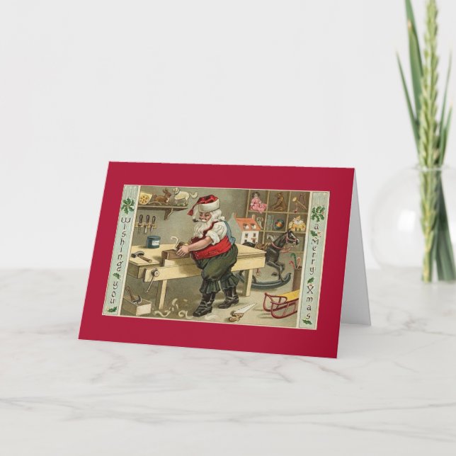 Cartes Pour Fêtes Annuelles Atelier père Noël (Devant)