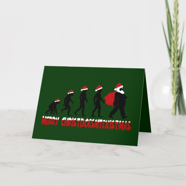 Cartes Pour Fêtes Annuelles Athée de Santa (Devant)