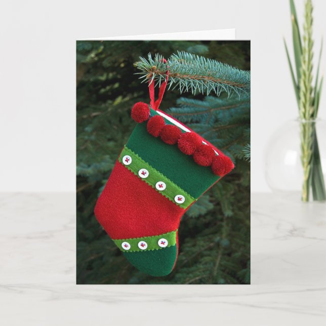 Cartes Pour Fêtes Annuelles Atterrissage de Noël sur le pin (Devant)