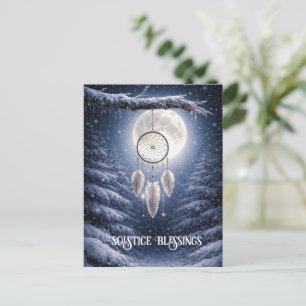 Cartes Pour Fêtes Annuelles Attrape-rêve de lune de solstice d'hiver Yule