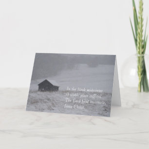 Cartes Pour Fêtes Annuelles Au milieu de l'hiver noir