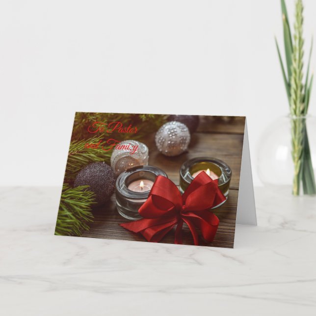 Cartes Pour Fêtes Annuelles Au pasteur et à la famille (Devant)